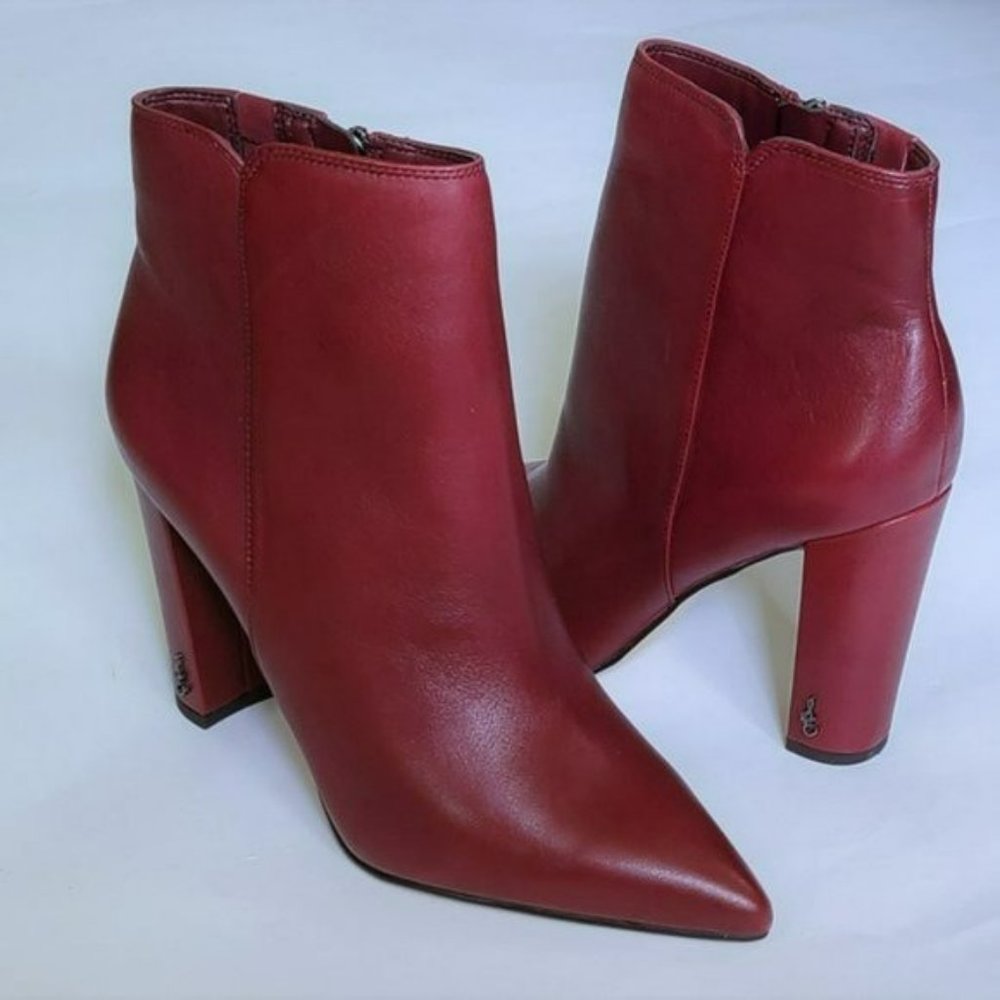 NWT Stunning  Sam Edelman Leather Raelle Pointed Toe Bootie - Picture 6 of 8